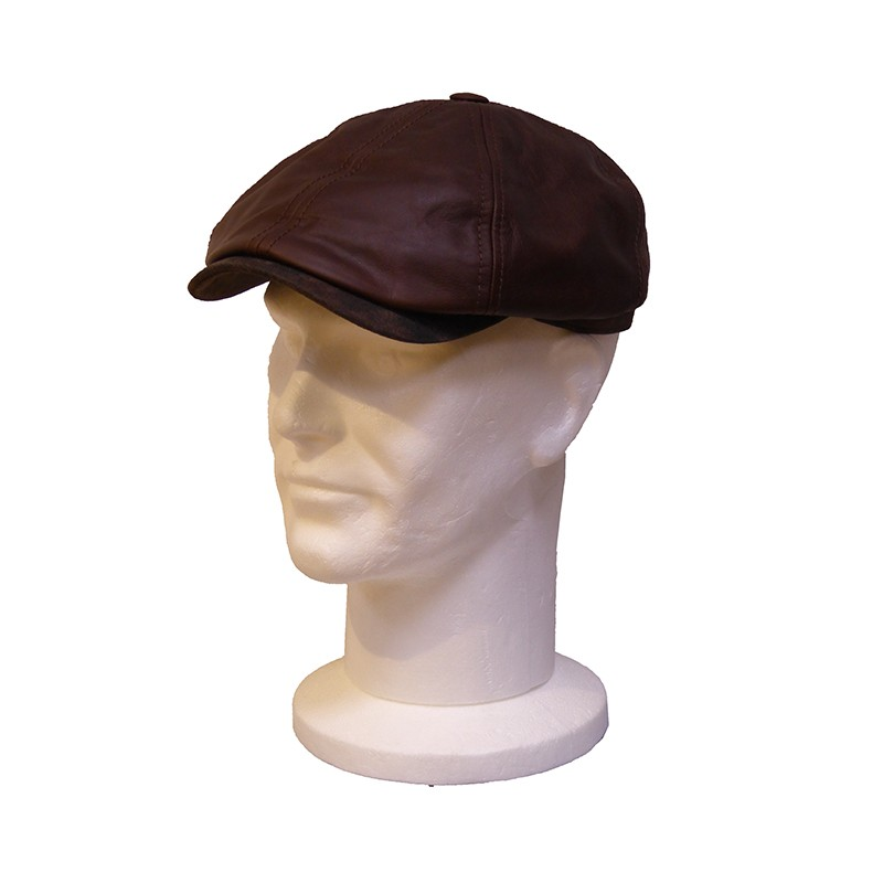 Casquette Cuir Brooklin 6 Fauve Cuir STETSON Casquette Cuir Brooklin 6 Fauve Cuir STETSON