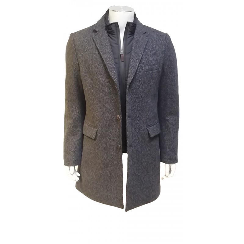 Manteau Cebreiro Chiné Gris SEA BARRIER Manteau Cebreiro Chiné Gris SEA BARRIER